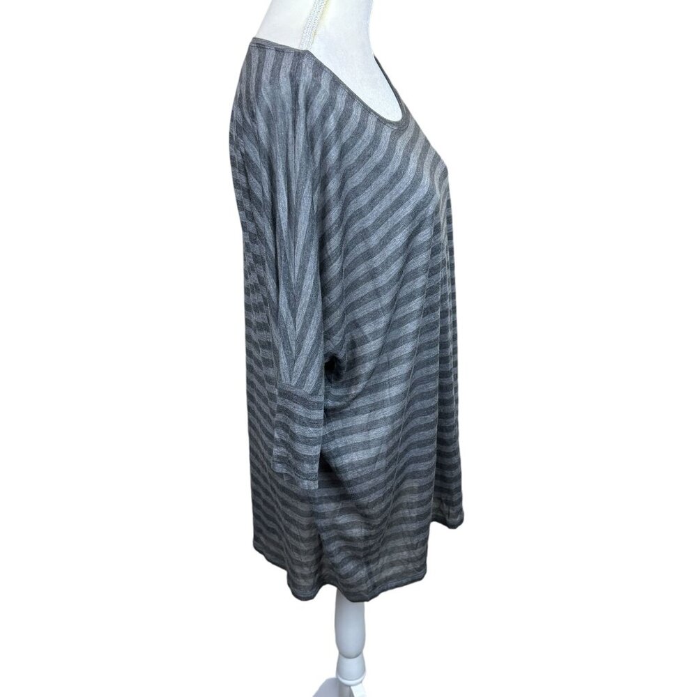 Eileen Fisher top, size Large, stripes, boxy, sustainable, NWT, made in USA - Picture 3 of 13